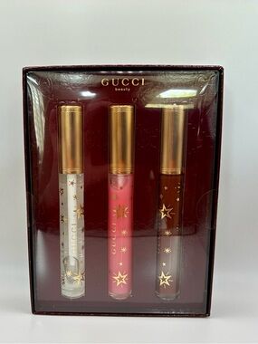 Gucci Gloss à Lèvres Plumping Lip Gloss 3-Piece Festive Gift Set Brand New.